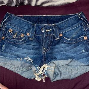 True religion Low rise shorts